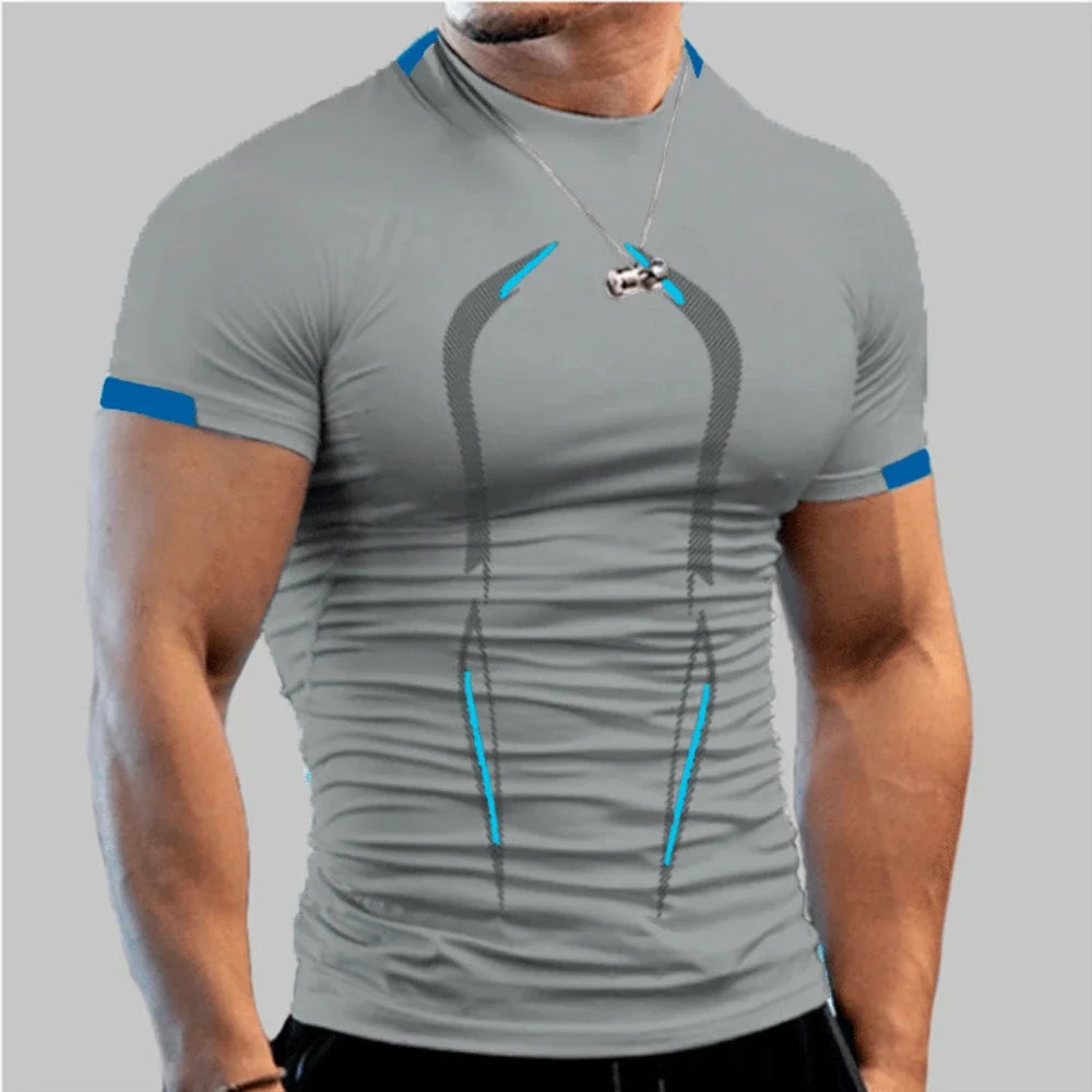 New Summer Sportswear Gym Breathable T Shirt Men Quick Drying Jogging T-Shirt Men Training Tees Fitness Tops Running T-shirt - Matrix Studios