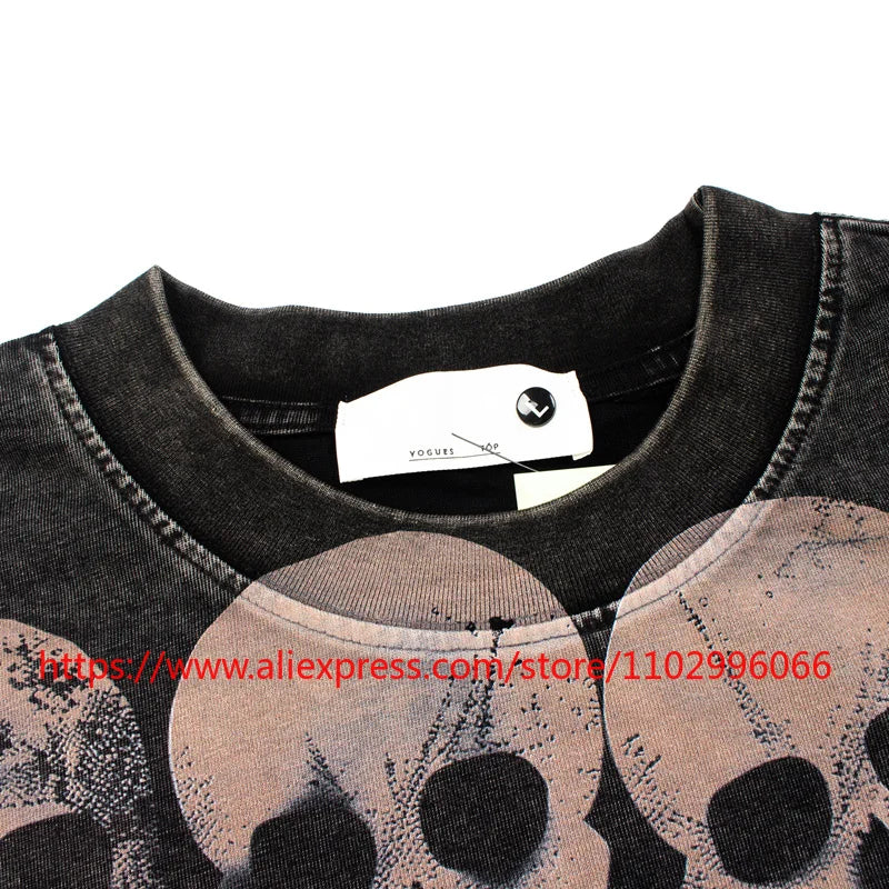 Y2K Gothic Skull Flame Graphic Tee Satoshi Nakamoto Letter Print Oversized Washed Black Men Casual Street T-Shirts - Matrix-studios.com