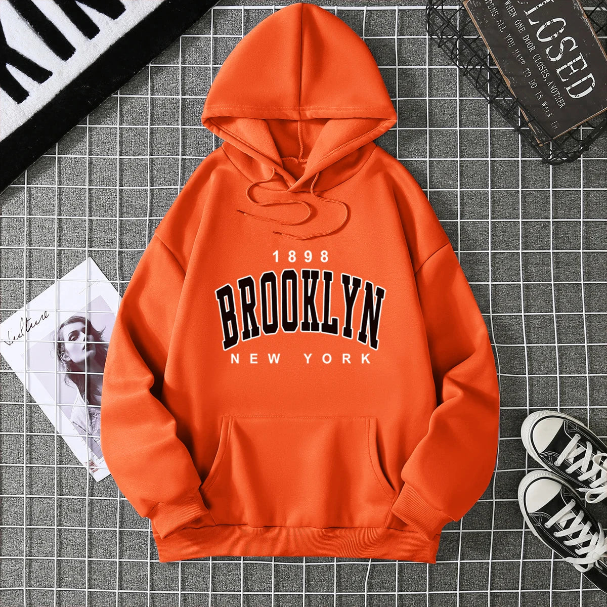 2025 Winter New Women's Hoodie High Street Unisex style Double Pockets Sweatshirts Outerwear Plus-Size Women's Clothing CYXX227 - Matrix Studios