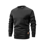 New Men's Sweater Spring Autumn Round Neck Long Sleeve Pullover Casual Sports Sweatshirt High Quality Solid Color Fleece Coat - Matrix Studios