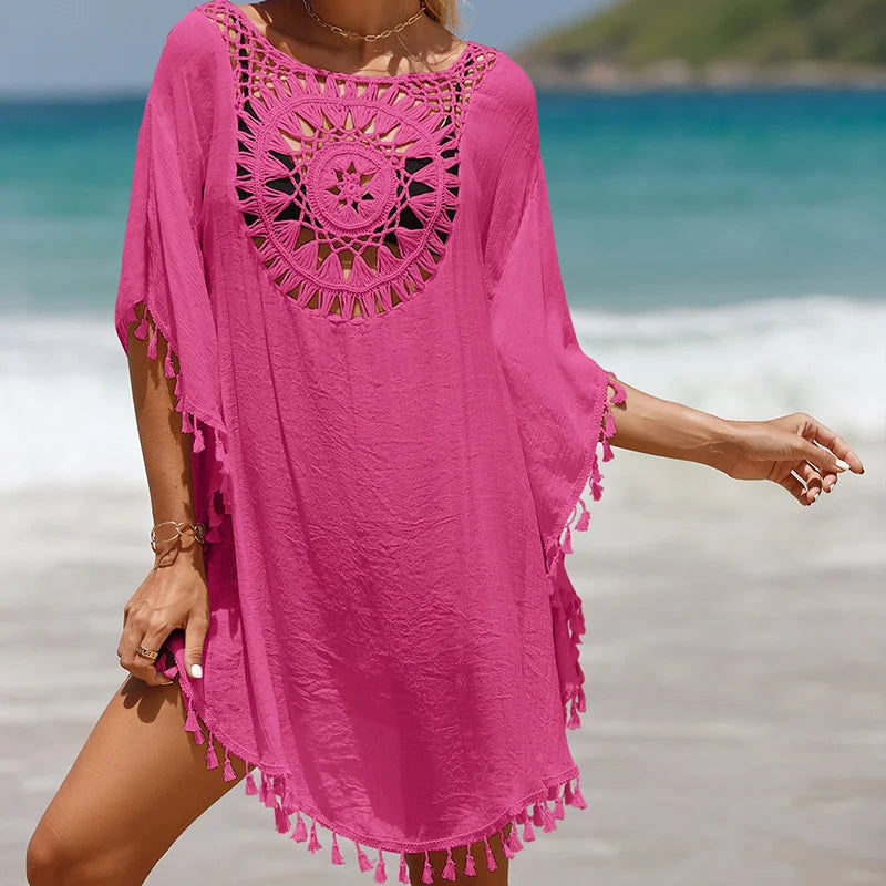 CROCHET BIKINI-Women's Sexy Swimsuit Cover Up Dress Summer Bathing Suit Beachwear Shirt Cover-ups for Women - Matrix Studios