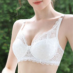 Women Sexy Lace Bra Padded Embroidery Brassiere Bralette Push Up Bras Plus Size Breathable Steel Ring Thin Underwire - Matrix Studios