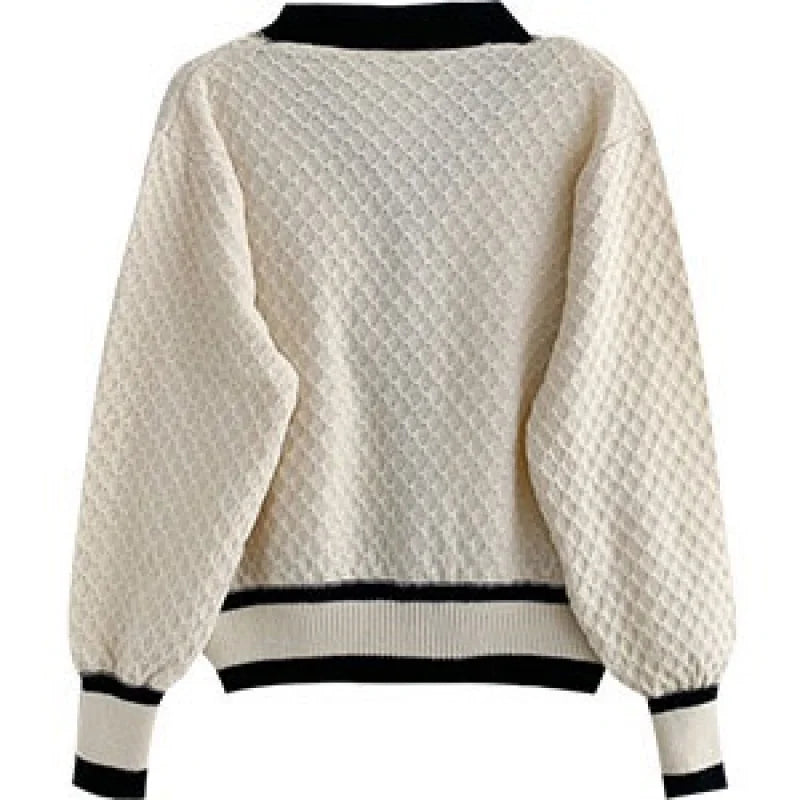 Women's Korean Fashion New Korean Loose Long-sleeved Knit Sweater Cardigans Outwear Coat - Matrix Studios