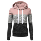 Women Tracksuit Printing Hooded Sweatshirt Sweatpant Color Block Versatile Casual Jogging Pullovers Sport Trousers Outfits S-3XL - Matrix-studios.com