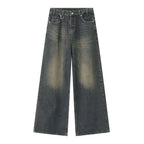 IEFB Vintage Camouflage Men's Jeans Fashion Washed Casual Wide Leg Denim Pants Autumn Winter Loose Male Trousers Old Blue 9C354 - Matrix Studios