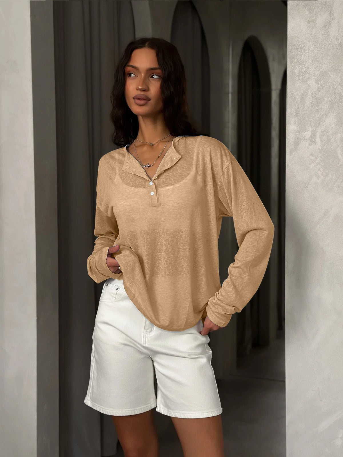 Hirsionsan 2025 Basic soft  T Shirts Women Summer autumn Long Sleeves Loose Bottom Tees Ladies Casual Knitted Soft Woman Tops - Matrix-studios.com