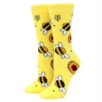 Novelty Woman Socks Harajuku Cotton Funny Happy Cartoon Cat Dog Pattern Unisex Socks Men Novelty Kawaii Socks - Matrix Studios