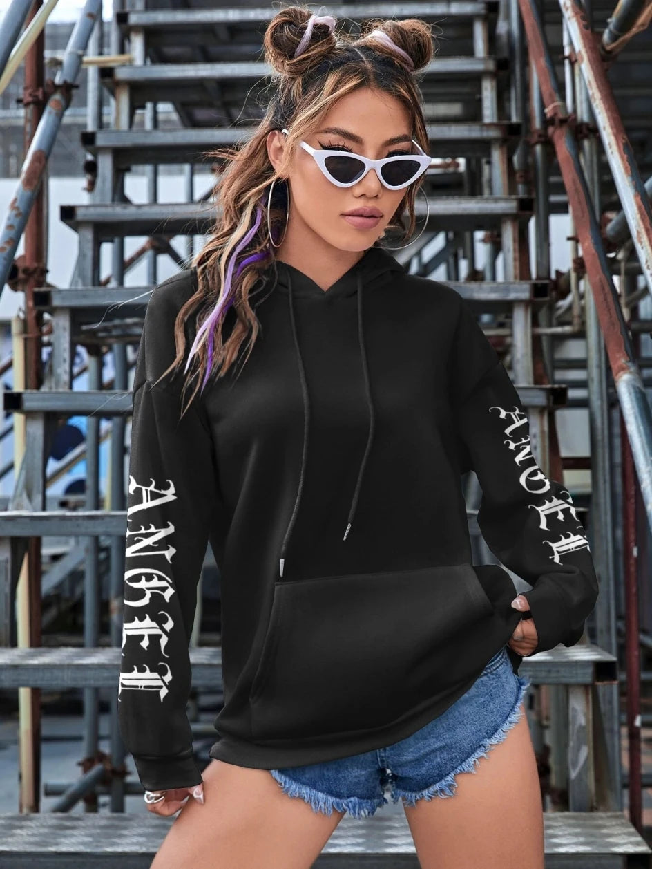 Beautiful Angel Wings Printed Hoodies Women Warm Comfortable Casual Hoodie Fashion Classic Hoody Loose Original Basic Clothes - Matrix Studios