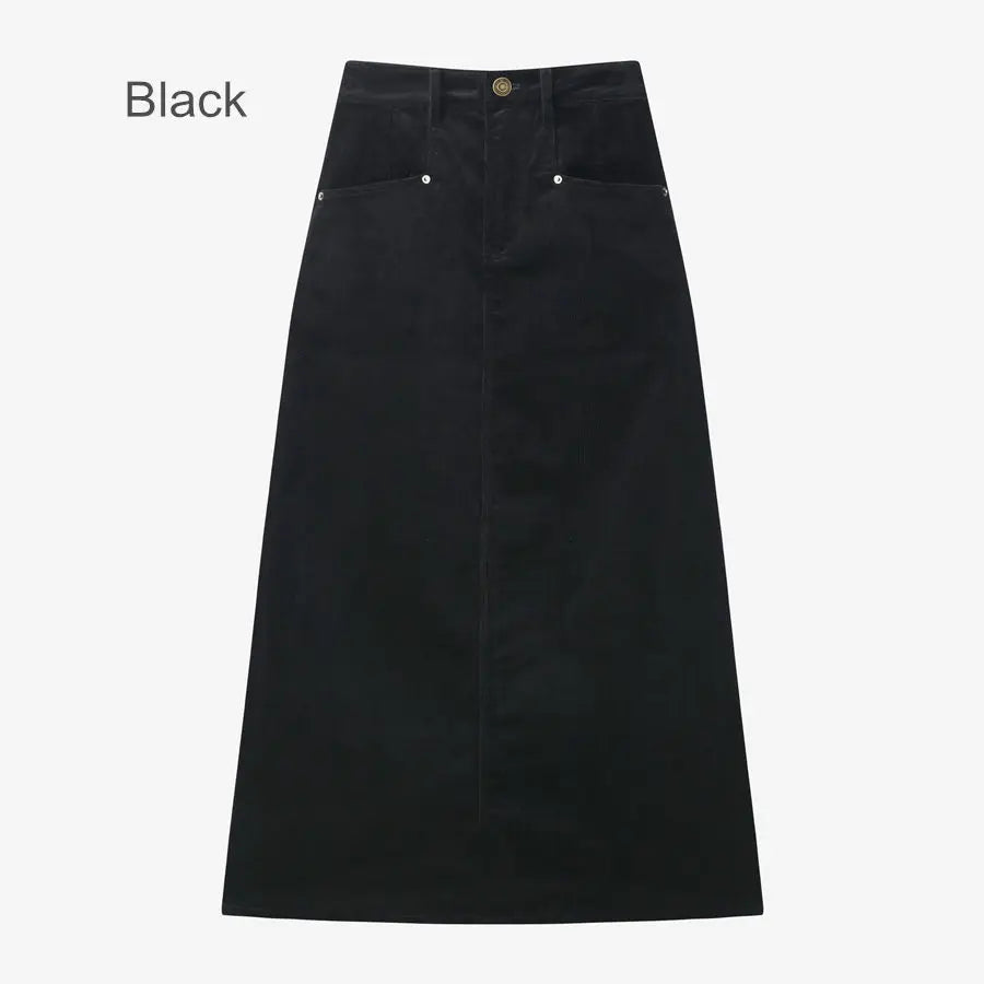 AS 2024 Retro corduroy skirt a little stretch + soft super high stretch closed-fit basic tops  (ship out in 1 day) - Matrix-studios.com