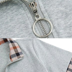 European Station Polo Collar Checkered Short sleeved T-shirt Women's Summer New Fashion Light Luxury Loose Pure Cotton Top - Matrix-studios.com