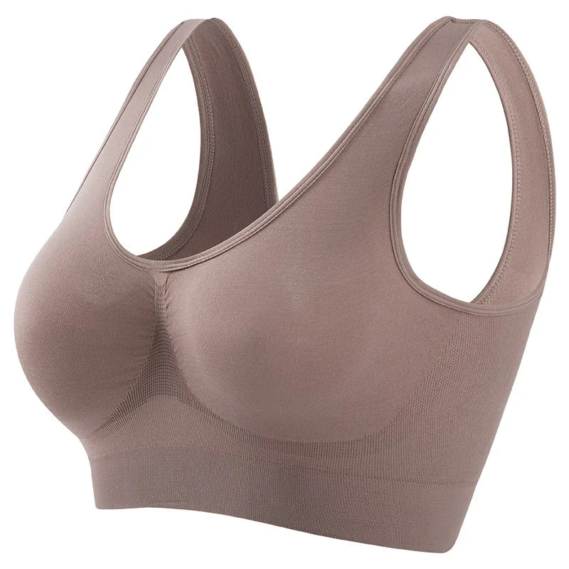 Women's Seamless Push-Up Bra Sports Bralette Non-wire Crop Top Solid Sexy Lingerie No-Pads Breathable Plus Size Tank Bra S-5XL - Matrix Studios