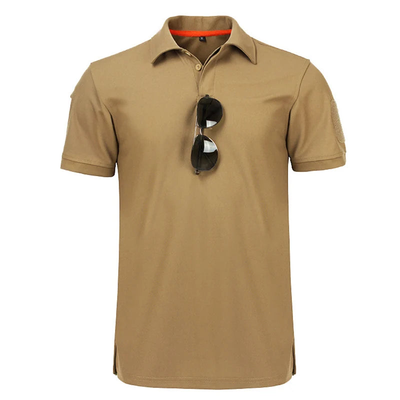 Men's Summer Quick Dry Short Sleeve Tactical T-shirt Sport Short Sleeve Breathable Workwear Running Hiking Casual Short Sleeve - Matrix Studios