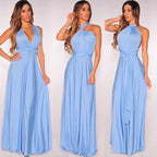 Fashion Multi-worn V-neck Vestidos De Fiesta Women Long Dress Sexy Strapped Lady Summer Maxi Dress - Matrix-studios.com