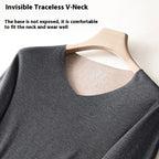 The New Cashmere Silk Thermal Underwear Set of Women's Non-marking Home Wear Wear Grinding Hair Fever Autumn Clothes and Pants - Matrix-studios.com