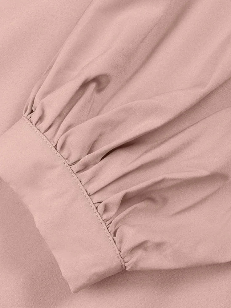 Autumn Puff Sleeve Morocco Muslim Dress Women Abaya Kaftans Casual Evening Dresses Woman Turkey Islam Long Robe Femme Vestidos - Matrix-studios.com