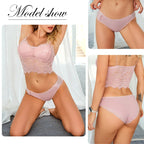 FINETOO 3Pcs/set Women Cotton Panties M-2XL Low-Rise Underwear Trendy Patchwork Lace Briefs Female Soft Underpants Lingerie 2022 - Matrix Studios