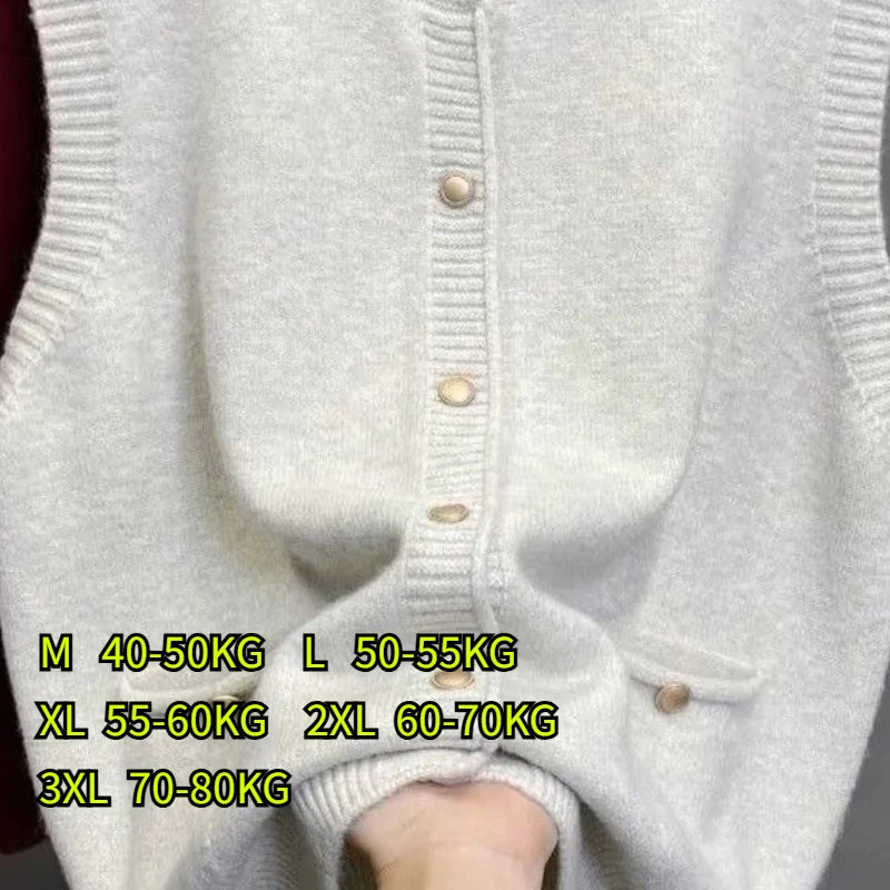 Knitted Sweater Vest Women Gold Buckle O-Neck Sleeveless Chic Red Knit Pullovers Soft Elegant Sweater Fall Winter Vests Clothing - Matrix Studios