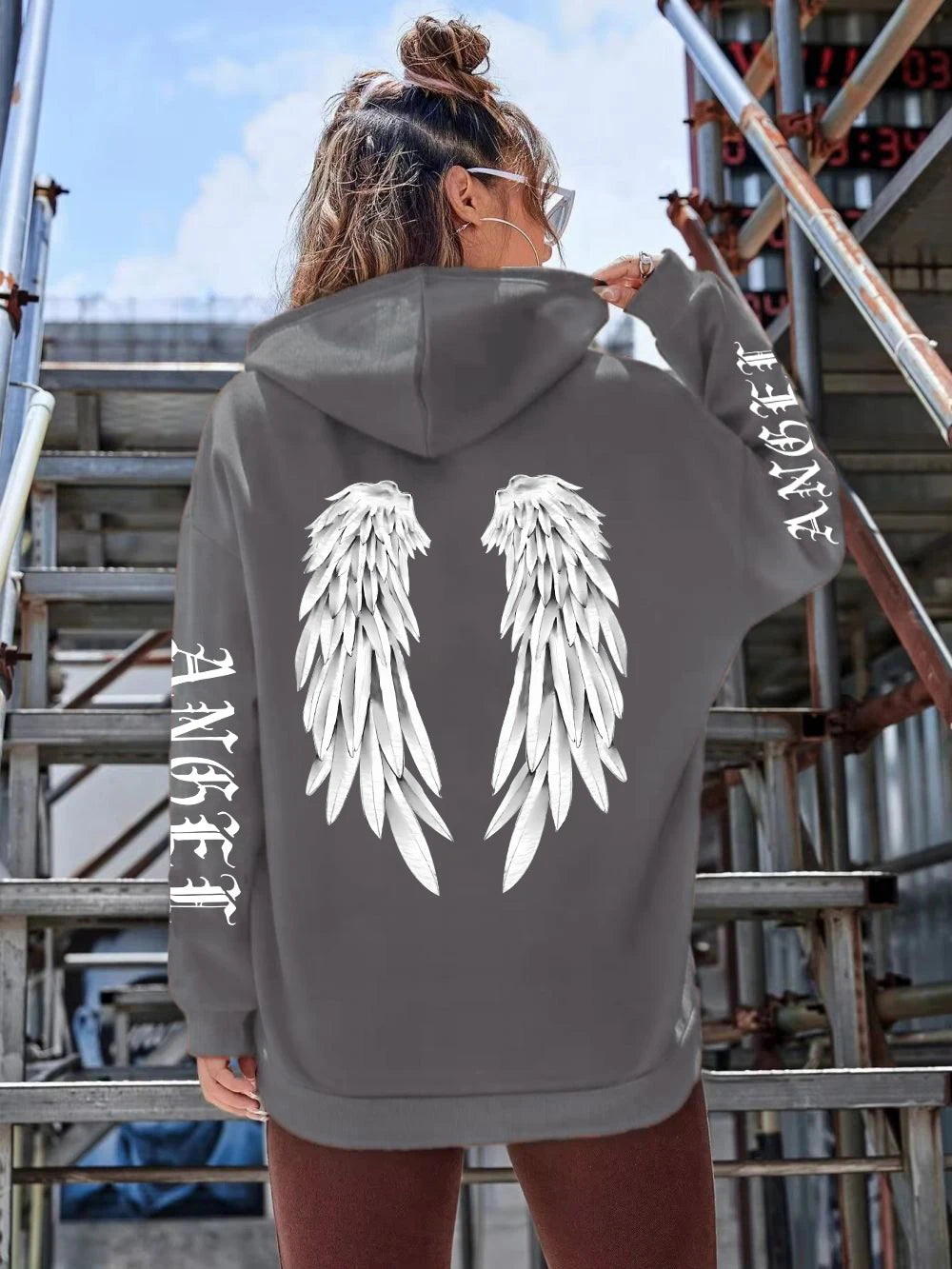 Beautiful Angel Wings Printed Hoodies Women Warm Comfortable Casual Hoodie Fashion Classic Hoody Loose Original Basic Clothes - Matrix Studios