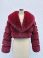 Item Number 0115X Iconic Street Fashion Week Luxury Cropped Faux Fur Coat Women Winter Hot Cool Girls Fluffy Fur Short Jacket - Matrix Studios