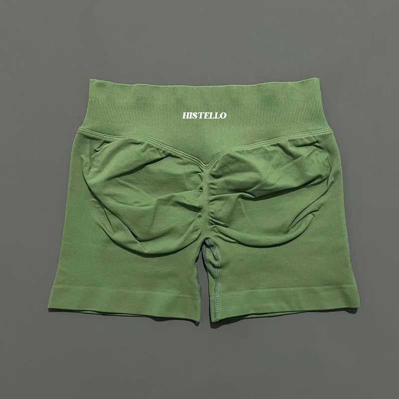 HISTELLO Impact Shorts Df Substitute High Waist Women Yoga Workout Shorts Seamless Leggings Stretch Fitness Gym Running Shorts - Matrix Studios