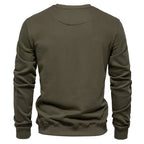 AIOPESON Cotton-blend Mens Crew Neck Solid Color Sweatshirts Pullover Casual Sport Sweatshirt for Men - Matrix Studios