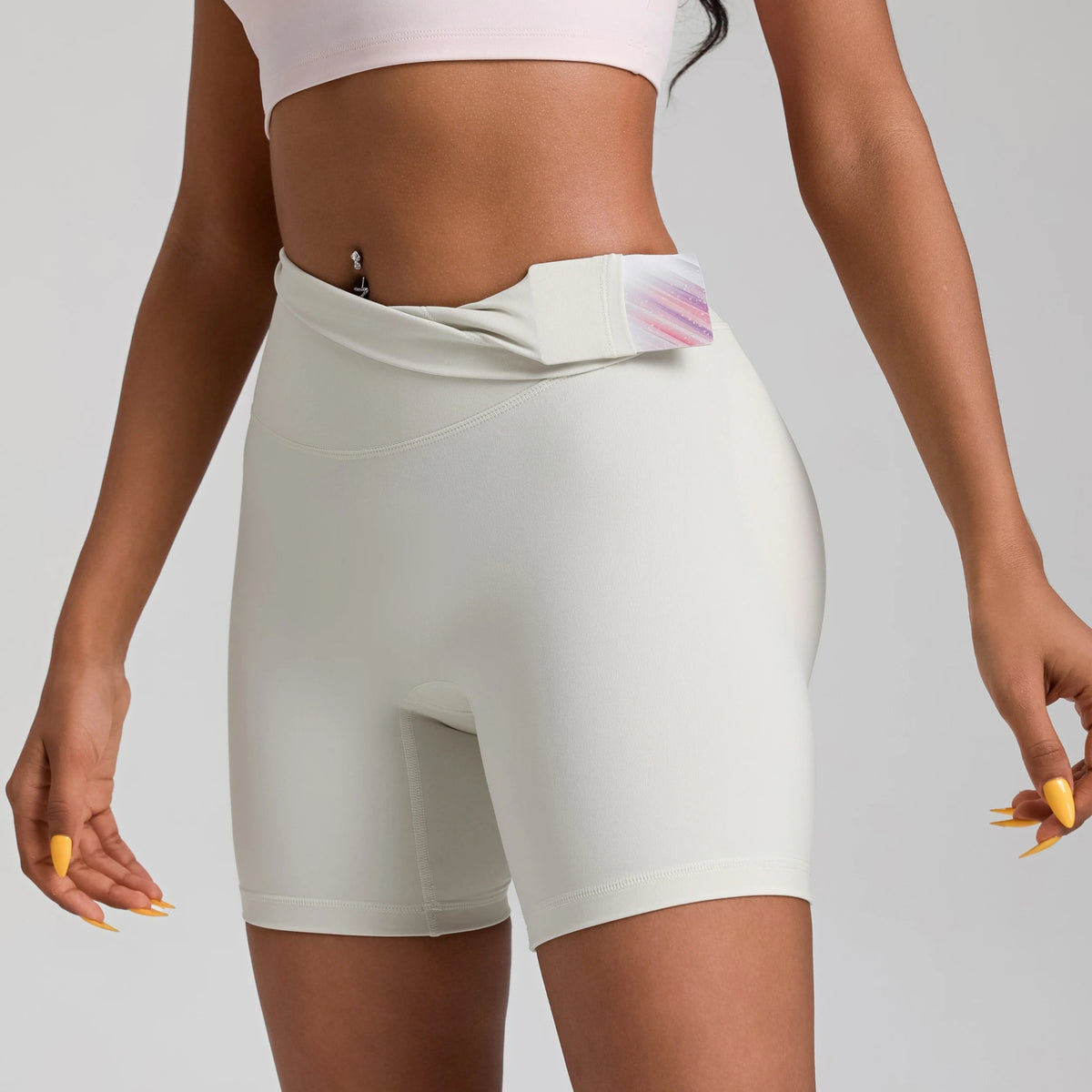 Solid Color High Waist Yoga Short Leg Cycling Women Fitness Sports Short Comprehensive Training Jog Squat Proof Internal Pocket - Matrix Studios