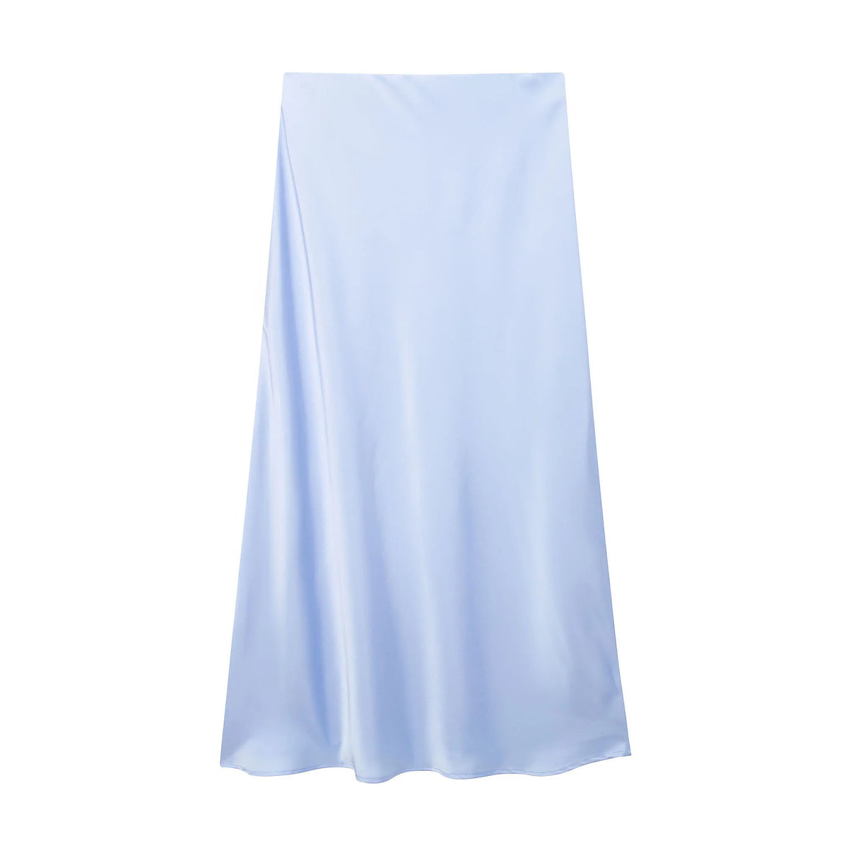 Willshela 2024 Black Satin Skirt Woman High Waist Elegant Long Skirts For Women Fashion Summer Midi Skirt Office Women's Skirts - Matrix-studios.com