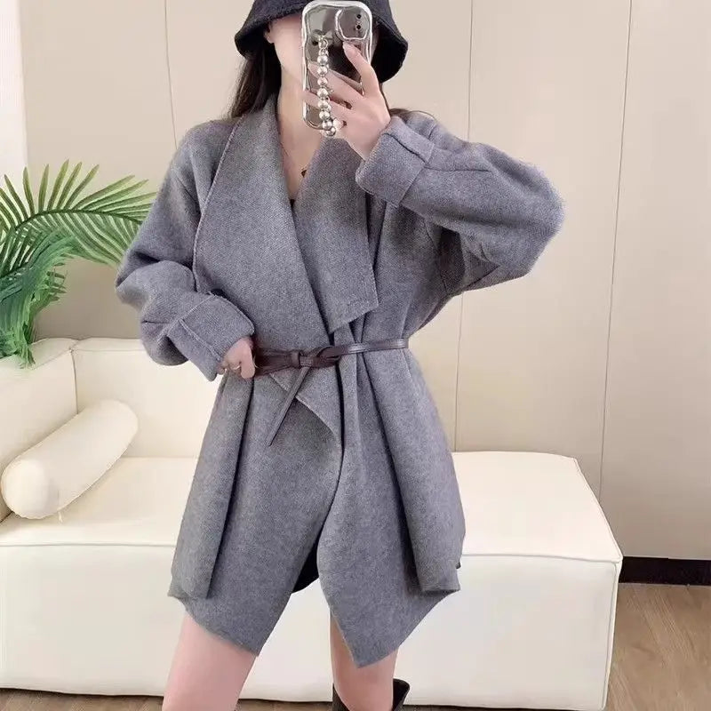 2025 Autumn/Winter New Korean Elegant In Matching Set Women's Fashion Knitted Cardigan Coat+Loose Skirt Pants Two Piece Suit - Matrix-studios.com