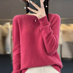 New Cashmere Sweater for Women in Autumn and Winter 100% Merino Wool Fashion O-neck Warm Pullover Top - Matrix Studios
