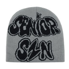 Y2K Letter Butter Knit Hats Skullies Beanies Autumn Winter Warm Hat Men Women Hip Hop Quality Skiing Cap Cycling Windproof New