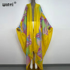 2022 WINYI Beach Cover Up Sweet Lady Pink Boho Cardigan Stitch Cocktail Sexy Boho Maxi Holiday Batwing Sleeve Perspective Kimono - Matrix Studios