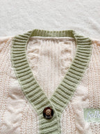 Betty's Garden Cardigan with Floral Embroidered Folklore Patch Cosy Knitted Sweater TS Cardigan Folklore Women TayTay Fan-made - Matrix Studios