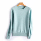 Autumn And Winter Thin Sweater Women's Round Neck Pullover Casual Knitted Top Women's Short Underlay Fashion 18 Colors - Matrix Studios
