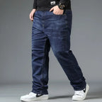 Mens Large Size Black Jeans 10XL Oversize High Waist Loose Trousers Husband Plus Size Loose Denim Trousers Blue Male Denim Pants - Matrix Studios