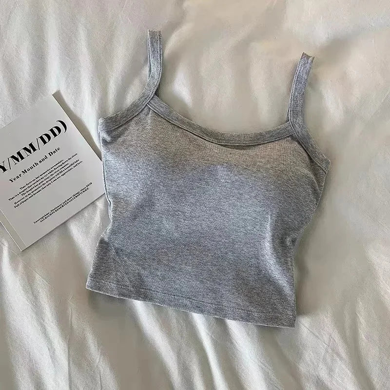 Crop Top Women Sexy Sleeveless Tops Fashion Female Underwear Lady's Camisole Girl Basic T-shirt Vest Lingerie Bras Tube Tops Hot - Matrix-studios.com