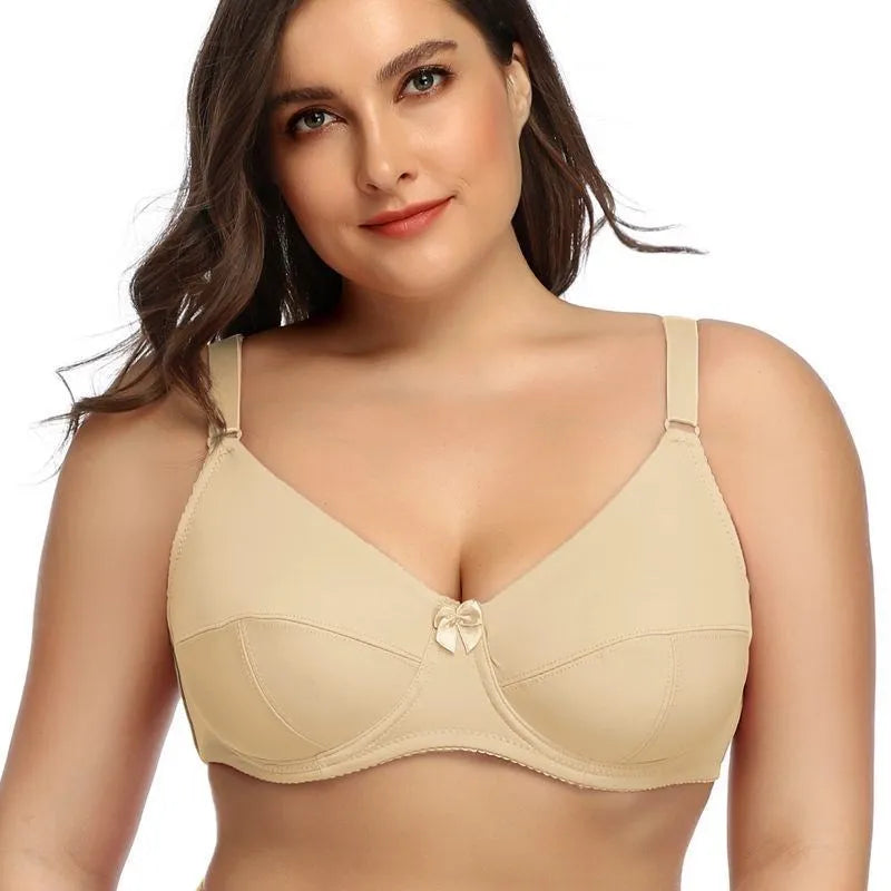 Beauwear Women Underwire Plus Size Bras Full Coverage Non Padded Brassiere Minimizer Underwear 36-52 D E F Color Black Nude BH - Matrix Studios