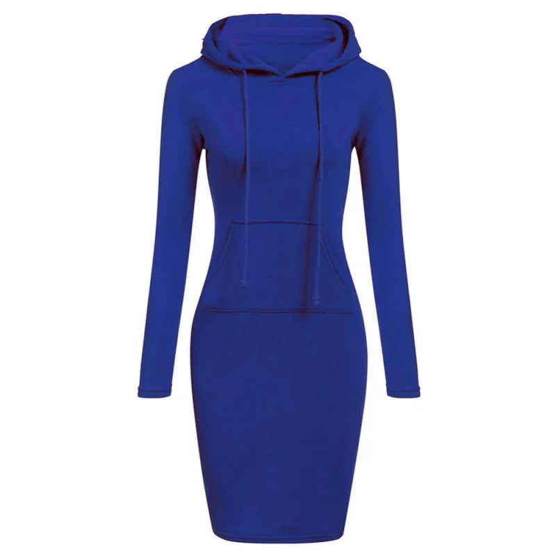 Ladies Dress Autumn Women Hooded Dresses Hoodies Women Sweatshirts Women Hoodies Dress Tops Ladies Clothing - Matrix-studios.com