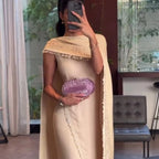 Romantic Kaftan 2-pieces Prom Gown Exclusive Arabic Dubai Women Evening Dress In Stock Spring Autumn Delicate Formal Events - Matrix-studios.com