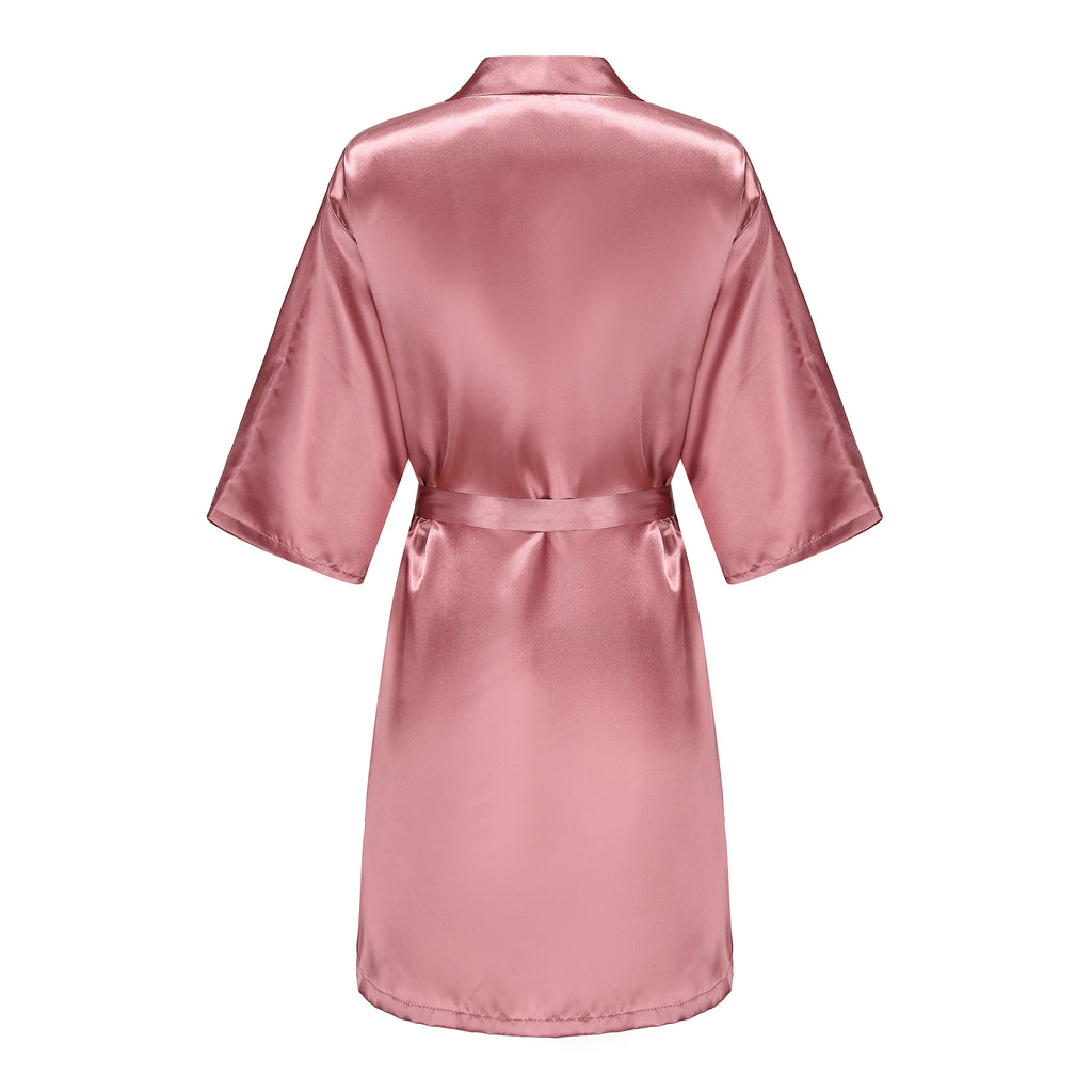 Wedding Bride Bridesmaid Robe Dressing Gown Sexy Women Bathrobe Nightgown Short Sleepwear Casual Flower Kimono Geisha M L XL - Matrix-studios.com