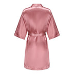Wedding Bride Bridesmaid Robe Dressing Gown Sexy Women Bathrobe Nightgown Short Sleepwear Casual Flower Kimono Geisha M L XL - Matrix-studios.com