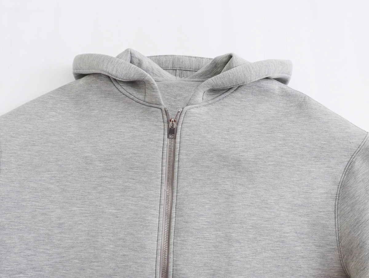 2024 Spring and Autumn New Casual Street Loose Oversize Hooded Zipper Hoodie Space Cotton Jacket Coat Lazy Women's Cardigan - Matrix Studios