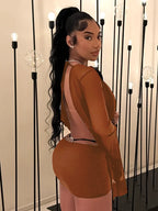 Weird Puss Halter Y2K Dress Women See Through Irregular Backless Coquette Full Sleeve Sexy Midnight Beach Vacation Mini Bodycon - Matrix-studios.com