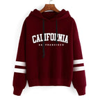 California Womens Tracksuit Casual Stripe Versatile Hooded Sweatshirt or Pants or Suit Simplicity Hot Sales Street Outfits S-3XL - Matrix-studios.com