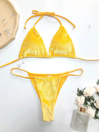12 Colors Halter High Leg Cut Padded Bikini Women Swimwear Female Swimsuit Two-Pieces Bikini Set Bather Bathing Suit Swim K5974 - Matrix-studios.com