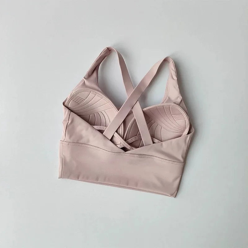 Shockproof High-Intensity Exercise Fitness Bra All-In-One Cup Running Gathered Yoga Beauty Back Breathable Sports Bra for Women - Matrix Studios