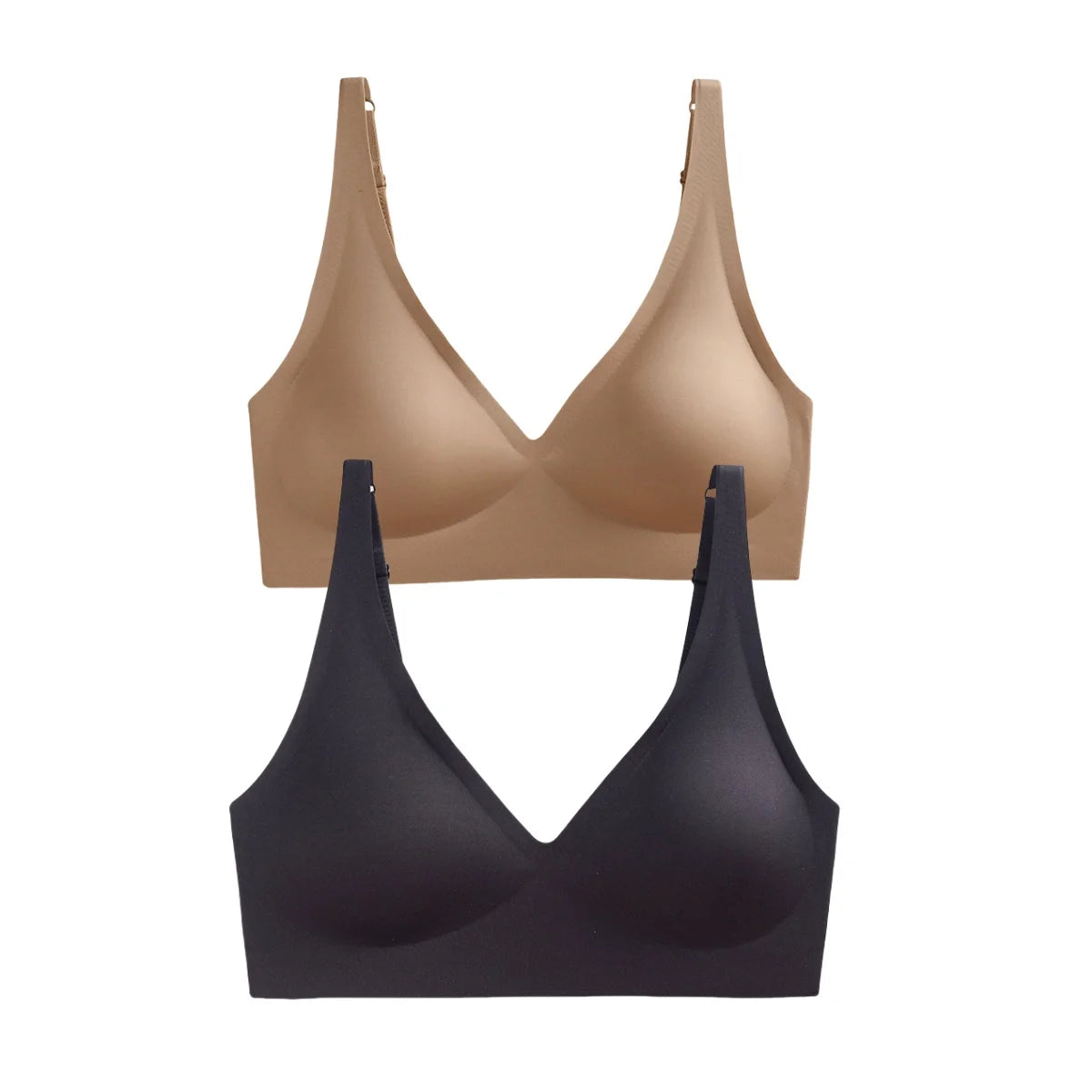 2Pcs/Set Seamless Bras For Women Wireless Underwear Push Up Bralette Soft Padded Deep V Sexy Lingerie Sleepwear Intimates S-3XL - Matrix Studios