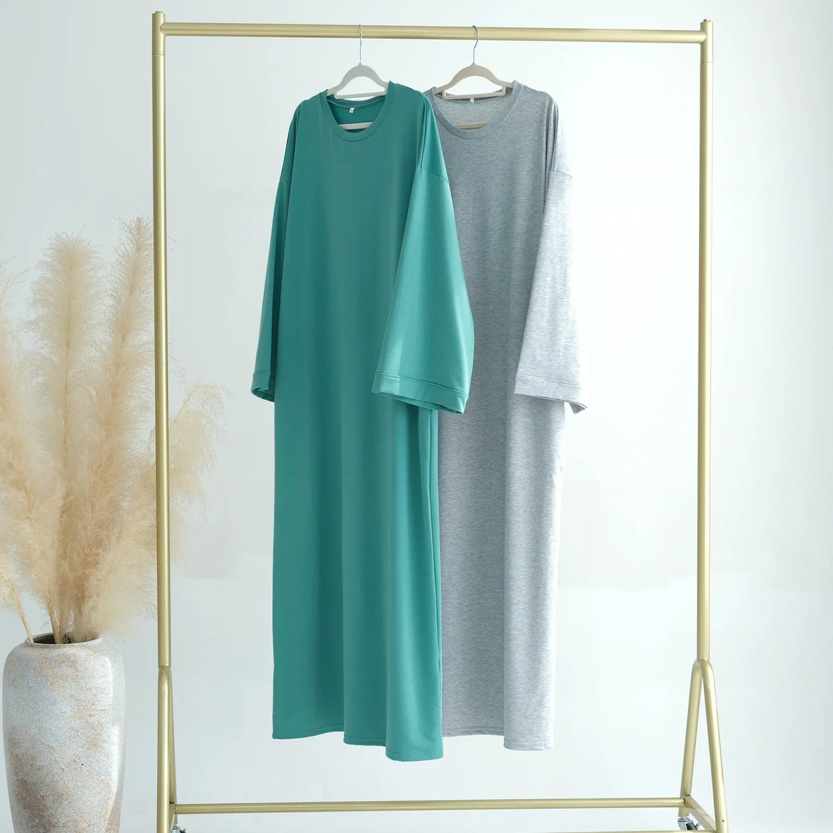2024 New Modest Dress Solid Color Inner Dresses Muslim Women Dubai Abaya Eid Ramadan Islam Clothing Turkey Arabic Robe - Matrix-studios.com