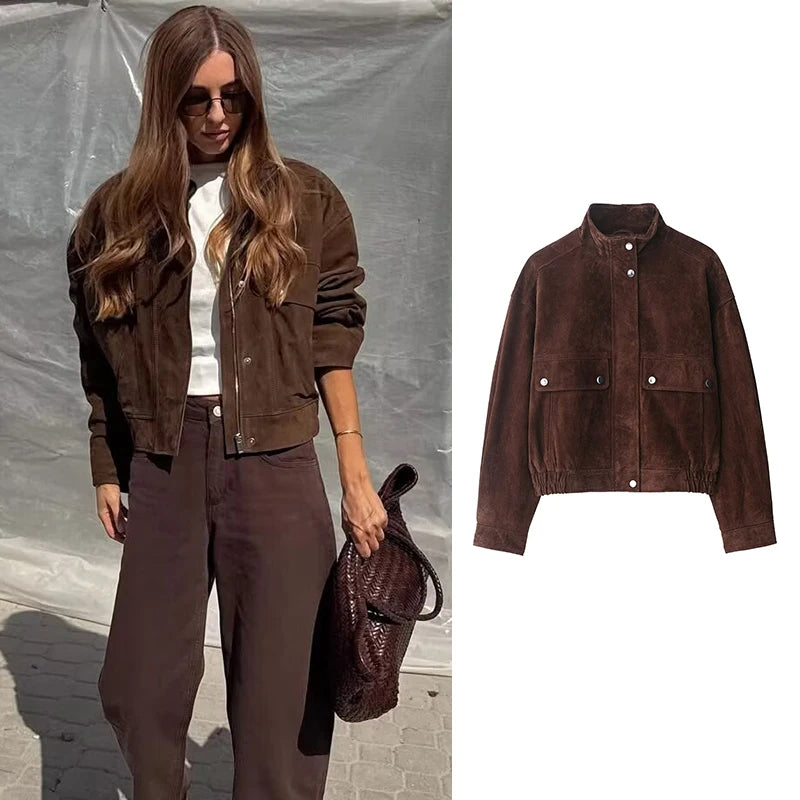 Women's Autumn Jackets 2025 New Fashion Big Pocket Elegant Women's Slim Warm Jackets Autumn Street Chic Young Student Coats - Matrix-studios.com