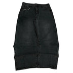 Washed Black Baggy Men Monster Tooth Embroidery Jeans Pocket Wide Leg Denim Pants Y2k Streetwear Hip Hop Loose Trousers Unisex - Matrix Studios