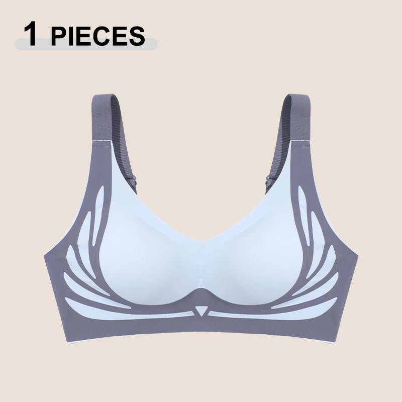 1/2Pcs/Set Women Push Up Bras Seamless Comfortable Angel Wings Bras Set Trendy Soft Breathable Underwear Female No Wire Lingerie - Matrix Studios